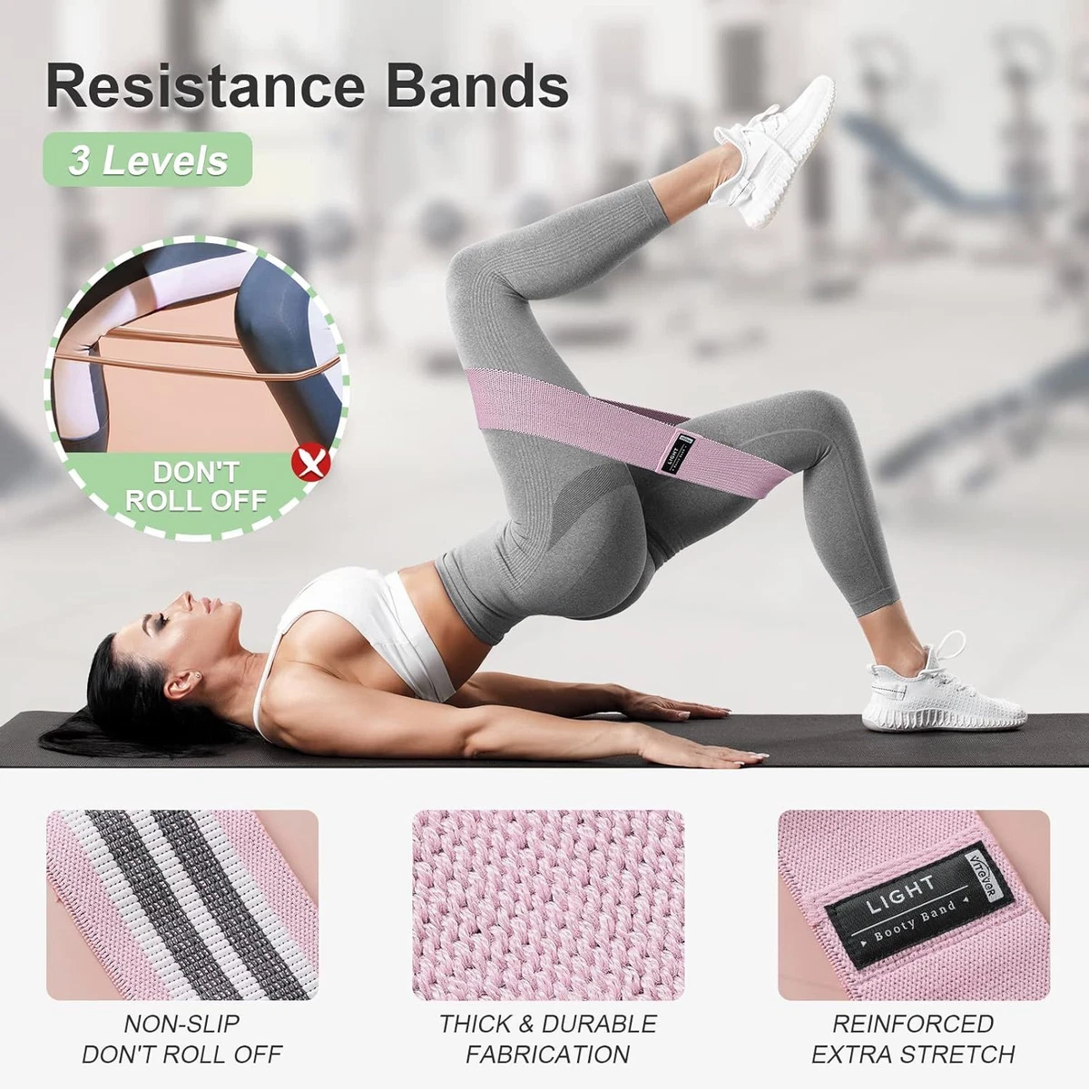 3 Levels Booty Bands Set Resistance for Working Out Exercise