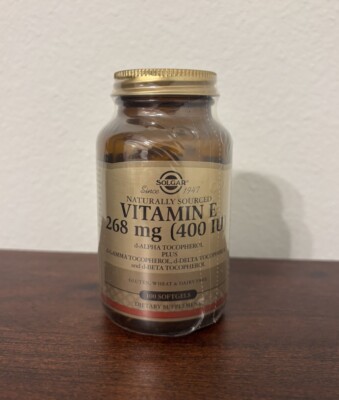 Solgar Vitamin E 400 IU Alpha Softgels 100 Count EXP 09/26