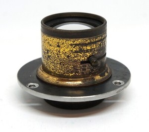 Objectif Ross London Actinic Triplet N°5 – Laiton, Focale 430mm, Vintage