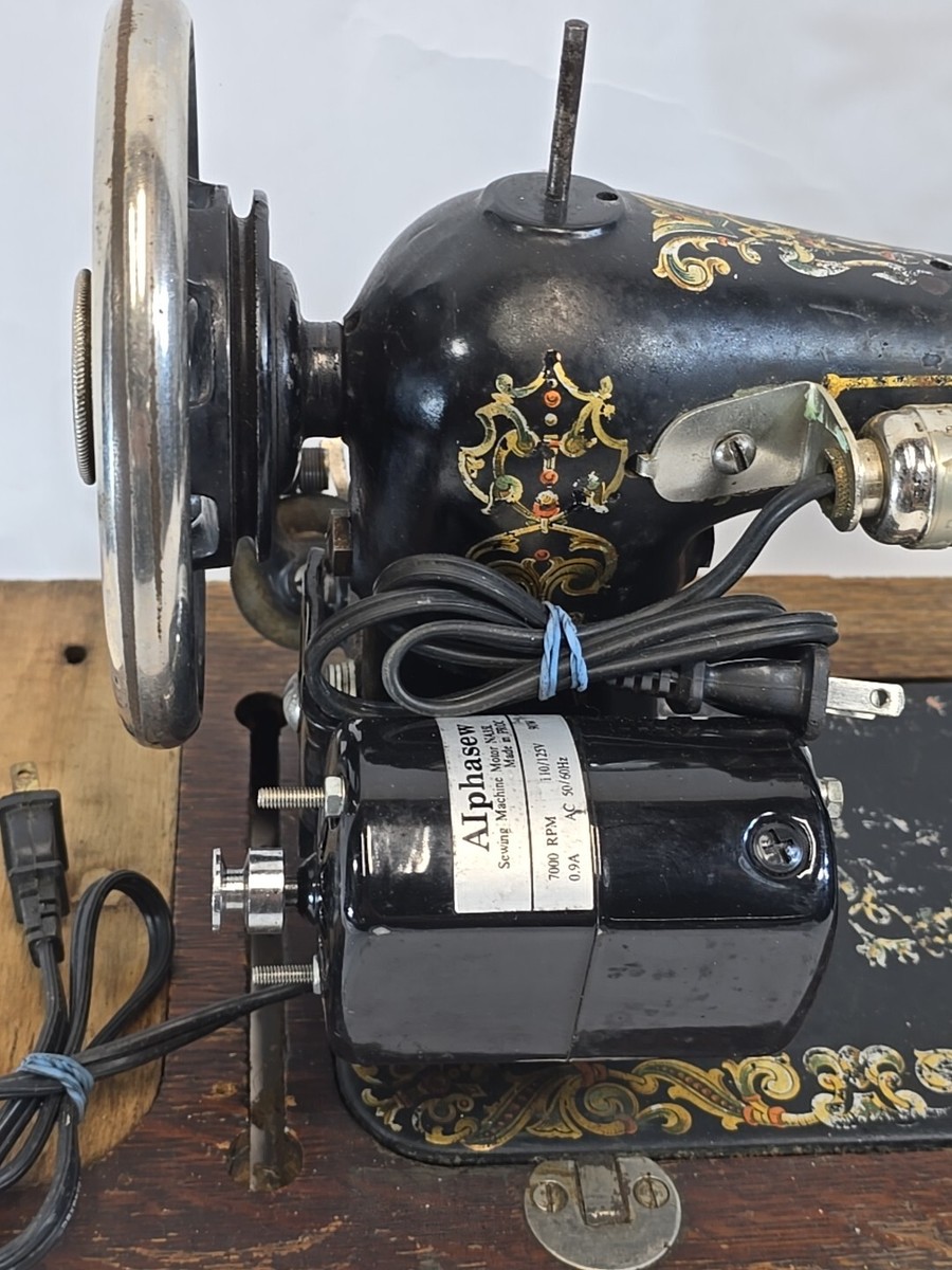 Antique Western Electric, Wilcox & Gibbs Sewing Machine W/Foot