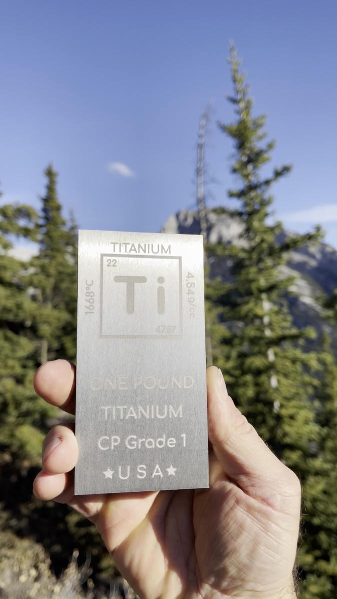 Unique Metals Titanium Bar - 1lb Engraved Commercially - View #11