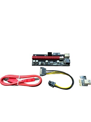 PCI-E X1 to X16 Riser Card PCE164P-N08 VER009S 6 Pin for Video /Graphics Cards