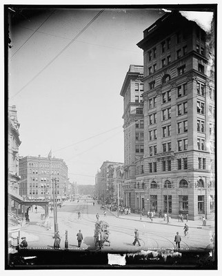 Genesee,Salina Streets,commercial facilities,roads,Syracuse,New York,NY,1900