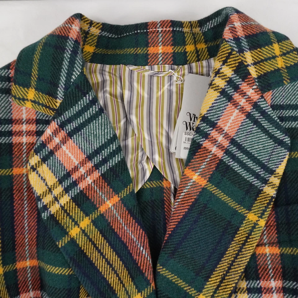 Vivienne Westwood Long Wreck Coat in Plaid Wool With Pockets - Men's IT Size 50 - Image 4 of 4