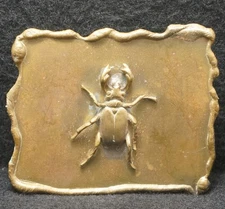 XA15118 VERY COOL VINTAGE 1970s ****BEETLE**** INSECT ARTWORK UNISEX BELT BUCKLE