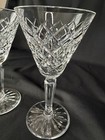 Pair of vintage Waterford Tyrone crystal white wine glasses — photo 4