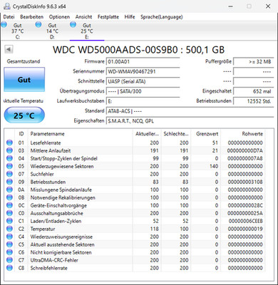 Western Digital Caviar Green 500GB,Intern,7200RPM,8,89 cm (3,5 Zoll)...