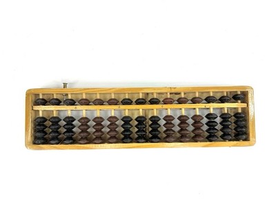 Vintage Chinese Wooden Abacus Suanpan Math Tool 15  Classroom Decor