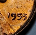 1955 P LINCOLN WHEAT PENNY POOR MANS DOUBLE DIE PMDD UNC #P3129