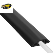 Floor Cord Cover 4Ft, Cord Hider Floor Black, Cable Management Cover Prevent