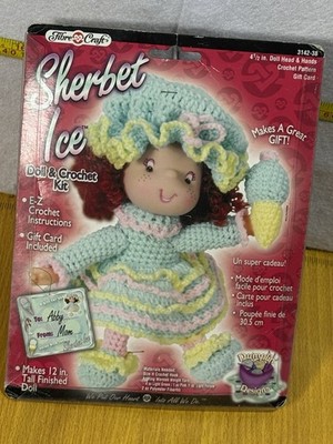Vintage Fibre Craft Sherbert Ice Dumplin Designs 12'' Doll & Crochet Kit