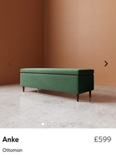 swoon anke ottoman in hunter smart wool. rrp599