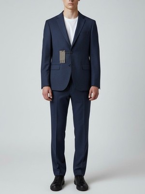 Herren Kleid Erbe des Herzogs Blau Einreiher Slim Elegant Schneiderzeremonie
