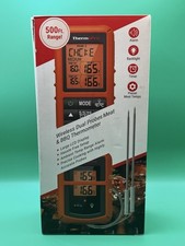 Therm Pro Remote Food Thermometer With Probes TP-20B Black 500ft range - New