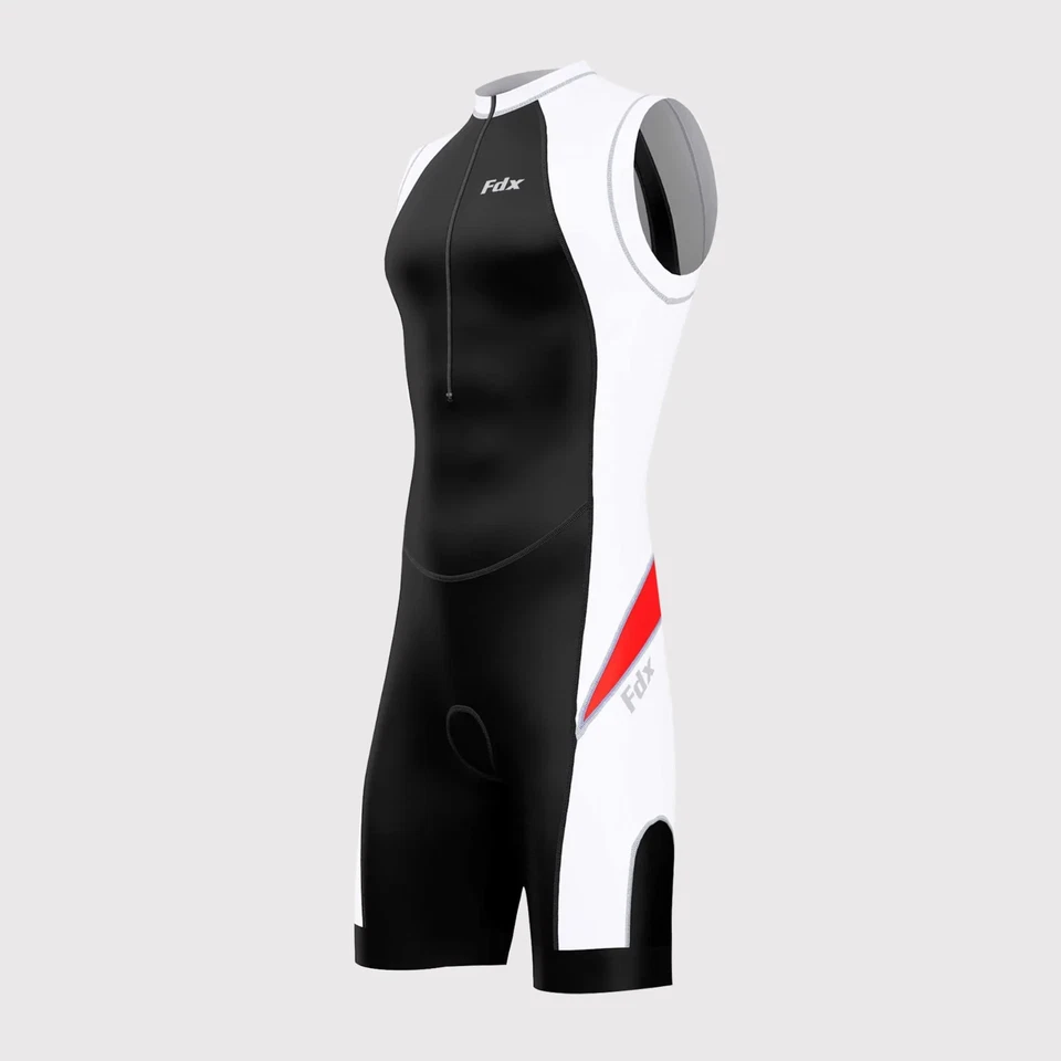 Men Triathlon Suit Cycling Running Compression Swimming Tri Skinsuit 5d padded - Image 2 of 4