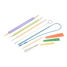 2X(Gewebe Rohr Drehen und Gewinde Werkzeug Set enthält Kordelzug Einfädler7411