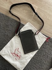 Sacoche bandoulière Christian Louboutin Loubilab noire à picots