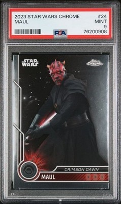 2023 TOPPS STAR WARS CHROME DARTH MAUL #24 PSA 9