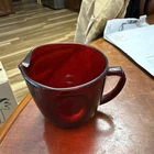 Vintage Anchor Hocking,  Royal Ruby Red Glass Smooth Open Creamer