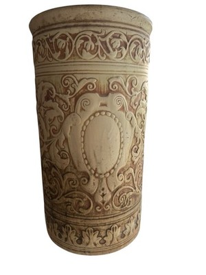 Antique Weller Art Pottery Umbrella Stand   Ivory 