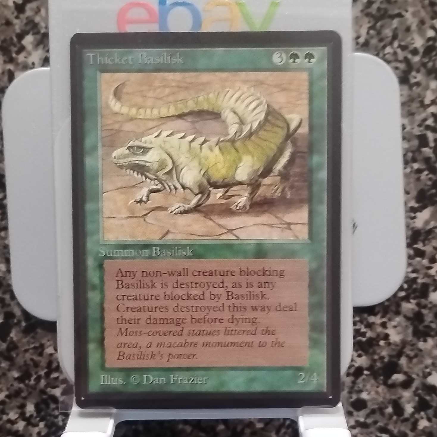 Magic: The Gathering Beta Thicket Basilisk Creature Green Dan Frazier 2/4