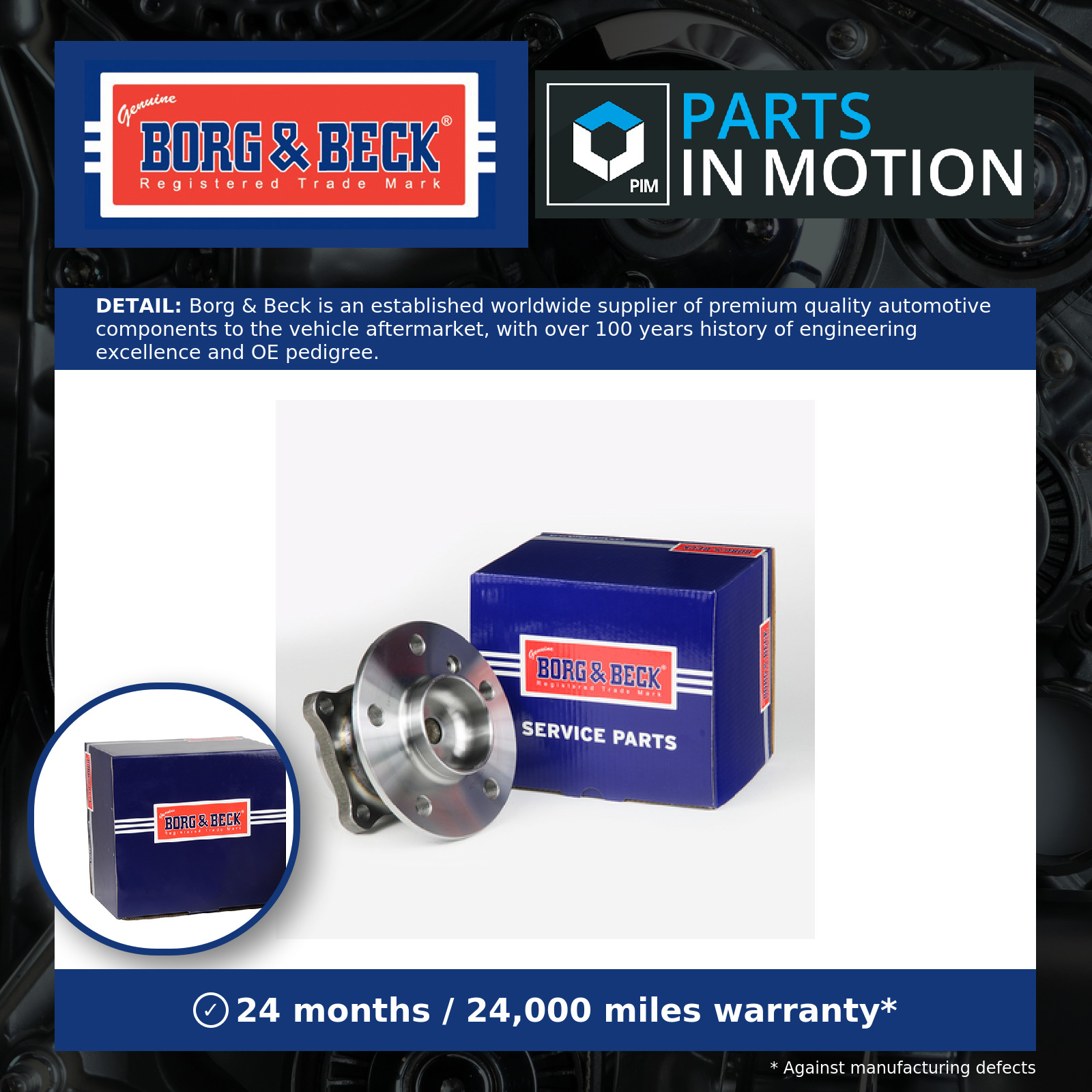 Wheel Bearing Kit BWK1527 Borg & Beck 33416852156 33416867927 Quality Guaranteed