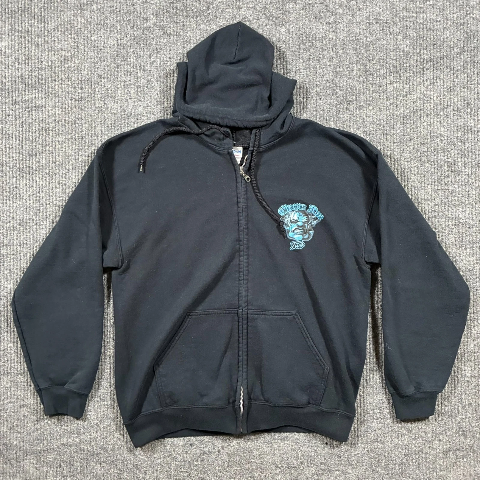 Gildan Clown’s Rod Two Daytona Beach FL Biker Hoodie Size L Black Motorcycle