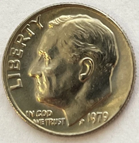1979-P  Clad Uncirculated Roosevelt Dime taken from a United States Mint Set