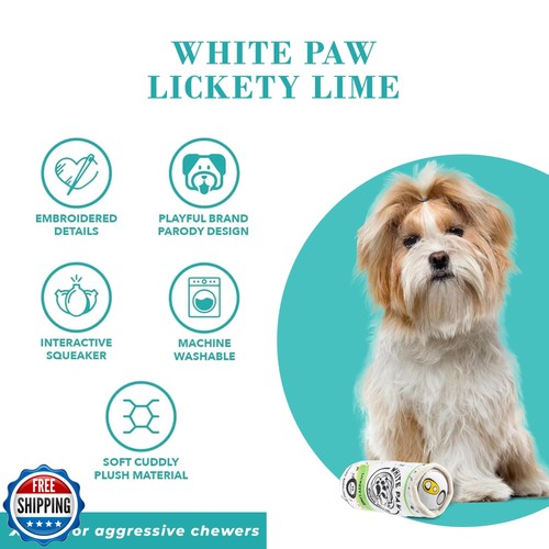 Haute Diggity Dog White Paw Lickety Lime, Plush Designer Dog Toys with Intera - Picture 4 of 5