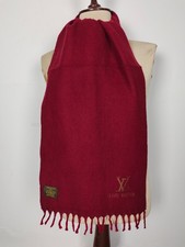 Sciarpe sciarpa invernale Louis Vuitton vera lana rossa vintage