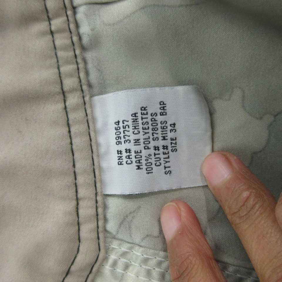 Billabong Board Shorts Para Hombres 34 Verde Camuflaje Naranja Hibisco Bordado Baúles y2k Foto 4 de 4