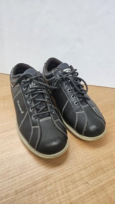 Brunswick Bowling Shoes Mens 9.5 Black Brown Lace Up Athletic Casual Comfort