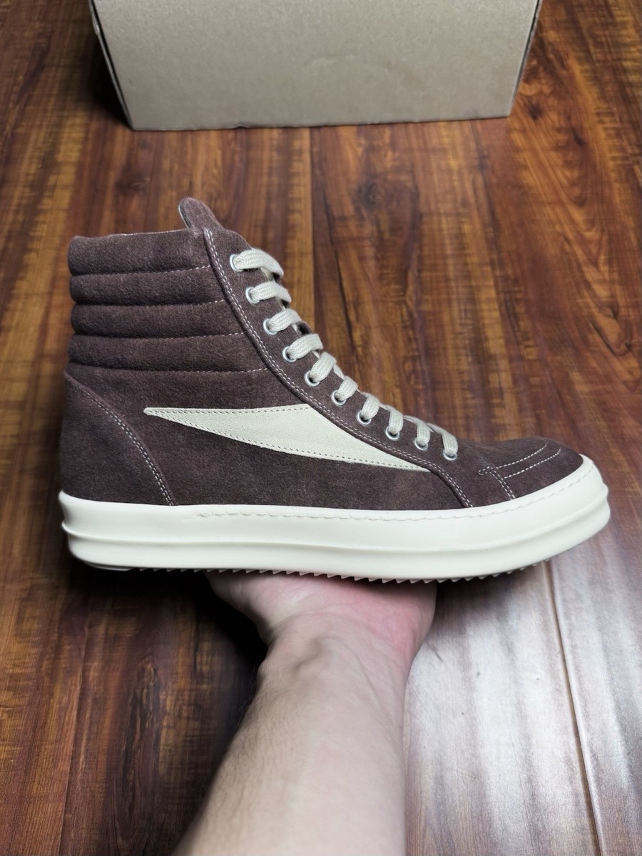 Rick Owens DRKSHDW Vintage Brown Dark Dust Milk Mens Sneakers