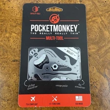 NEW Zootility - Pocket Monkey Multi-Tool 12 + Functions TSA Compliant Wallet