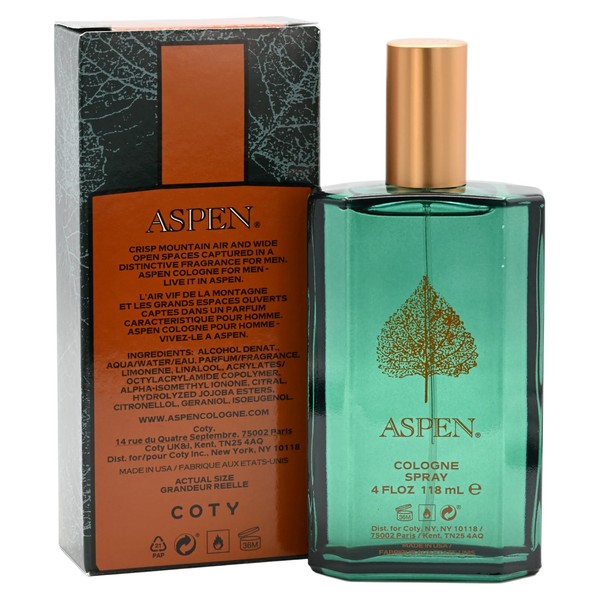 ASPEN for Men by Coty colonia 4.0 oz Nuevo en caja 4