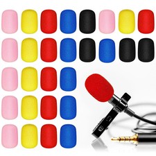 30 Pcs Mini Lapel Headset Microphone Foam Covers Microphone Windscreen Foam Lava