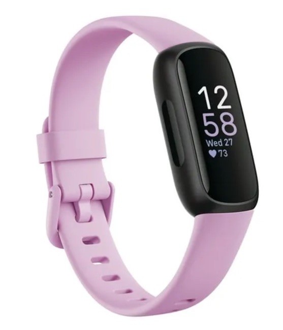 Fitbit Inspire 3 Heart Rate Monitor Health & Fitness Tracker Watch Lilac Bliss