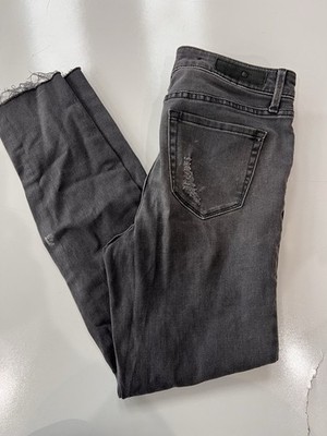 Women's Treasure Bond Jeans High Rise Skinny Ankle Black 5 Pocket Size 27