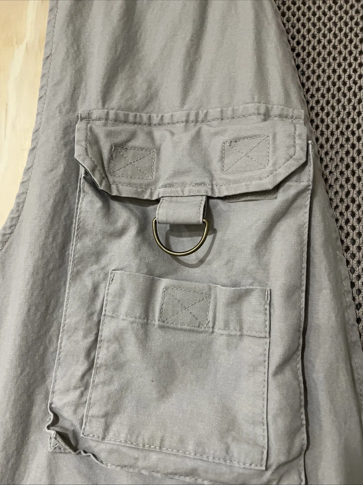 Cabela's Safari Chaleco Hombre Adulto XL Caqui Pesca Caza Algodón Ventilado Espalda Foto 3 de 4