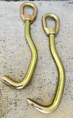 #ad Set Of 2 J Style Round amp; Flat Nose Sheet Metal J Hook Auto Repair Pulling Tools $49.99