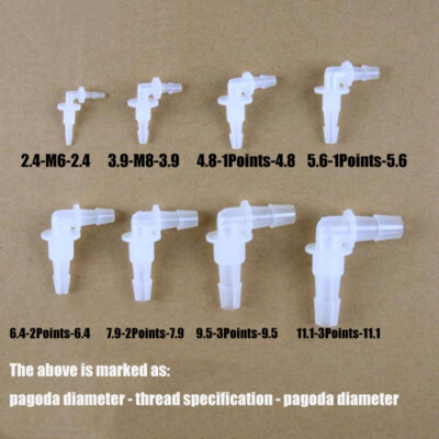 Bulkhead Joint Elbow Connector Hose Connector Plastic Pagoda Through Plate Elbow