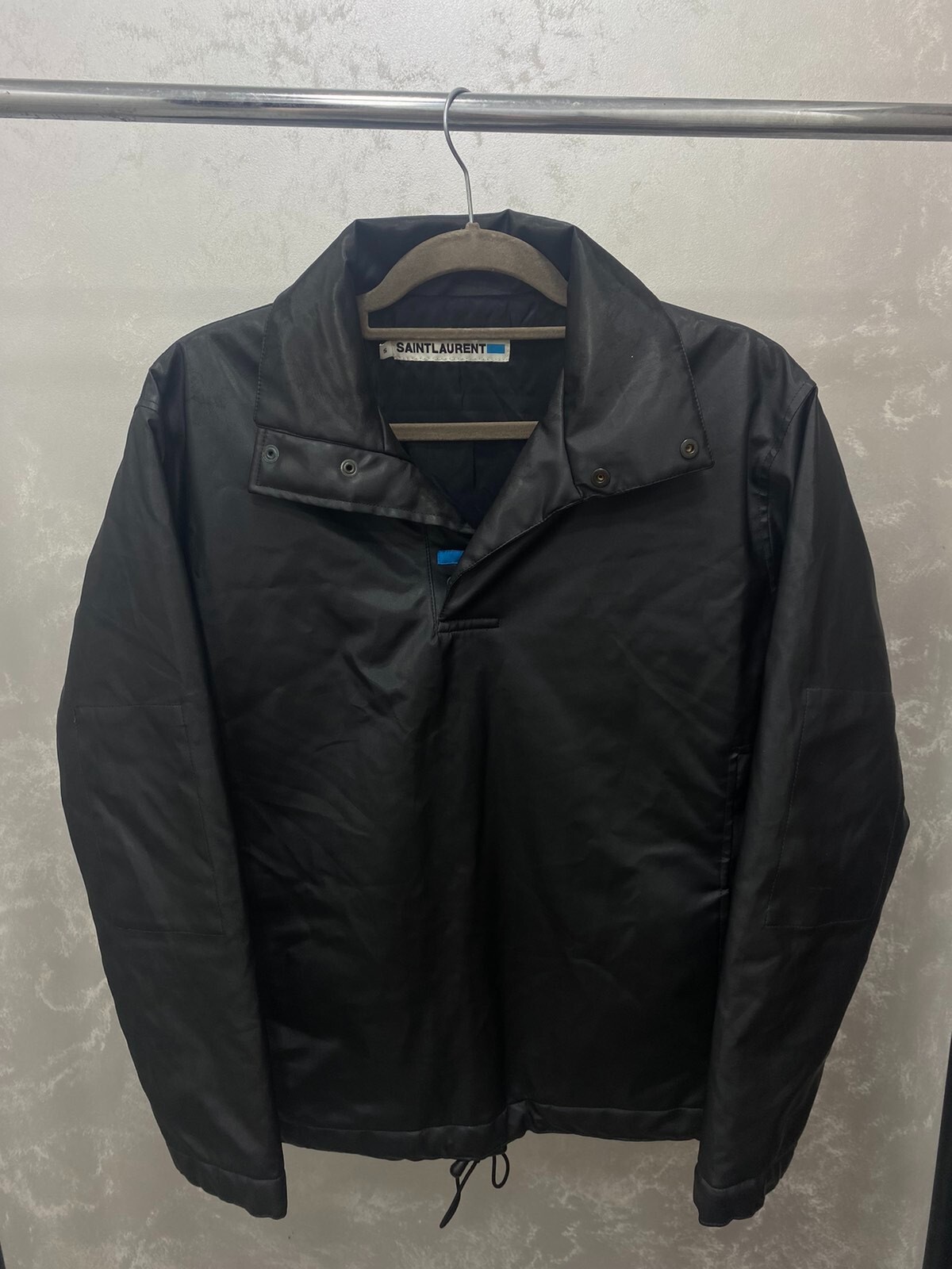 giacca pullover imbottitura tessuto metallizzato SAINT LAURENT vintage