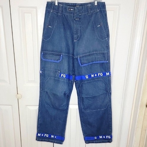 Marithe Francois Girbaud Jeans Shuttle Tape Baggy Skater Vintage Size 32 M