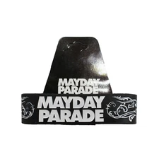 Mayday Parade Black & White Silicone Bracelet #B2094