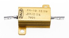DALE RH-10 .032 Ohm 5 12.5W, Wirewound Aluminum Housed Chassis Mount Resistor