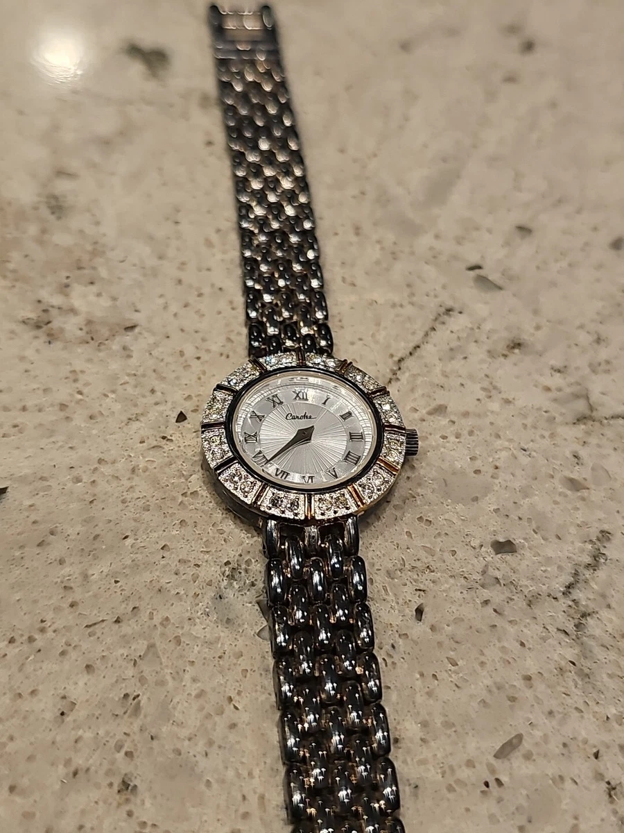 Carolee Womens Pearl Bracelet Watch Mother of Pearl Heart Dial Silver W1626-4178 Carolee | Accessories | Carolee Braceletwatch | Poshmark main image 4