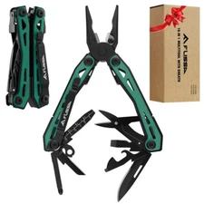 FLISSA 16-in-1 Multi Tool Pliers EDC Stainless Steel Multitool with Pocket Knife