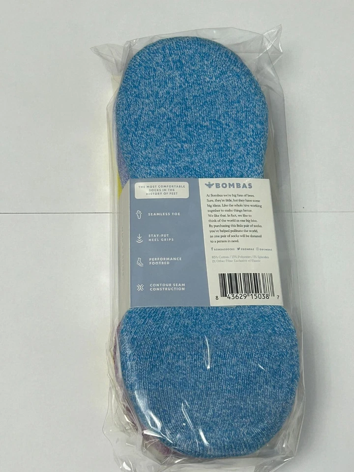 4 colored pairs BOMBAS Women's Cushioned No Show Sock Size (Medium) - Image 4 of 4