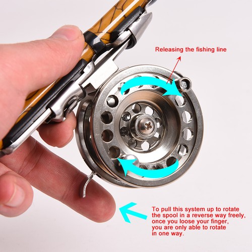 Gear ratio 1:1 Fly Fishing Reel Aluminum Alloy Fly Reel Smooth Ice Fishing Reel - Picture 7 of 25