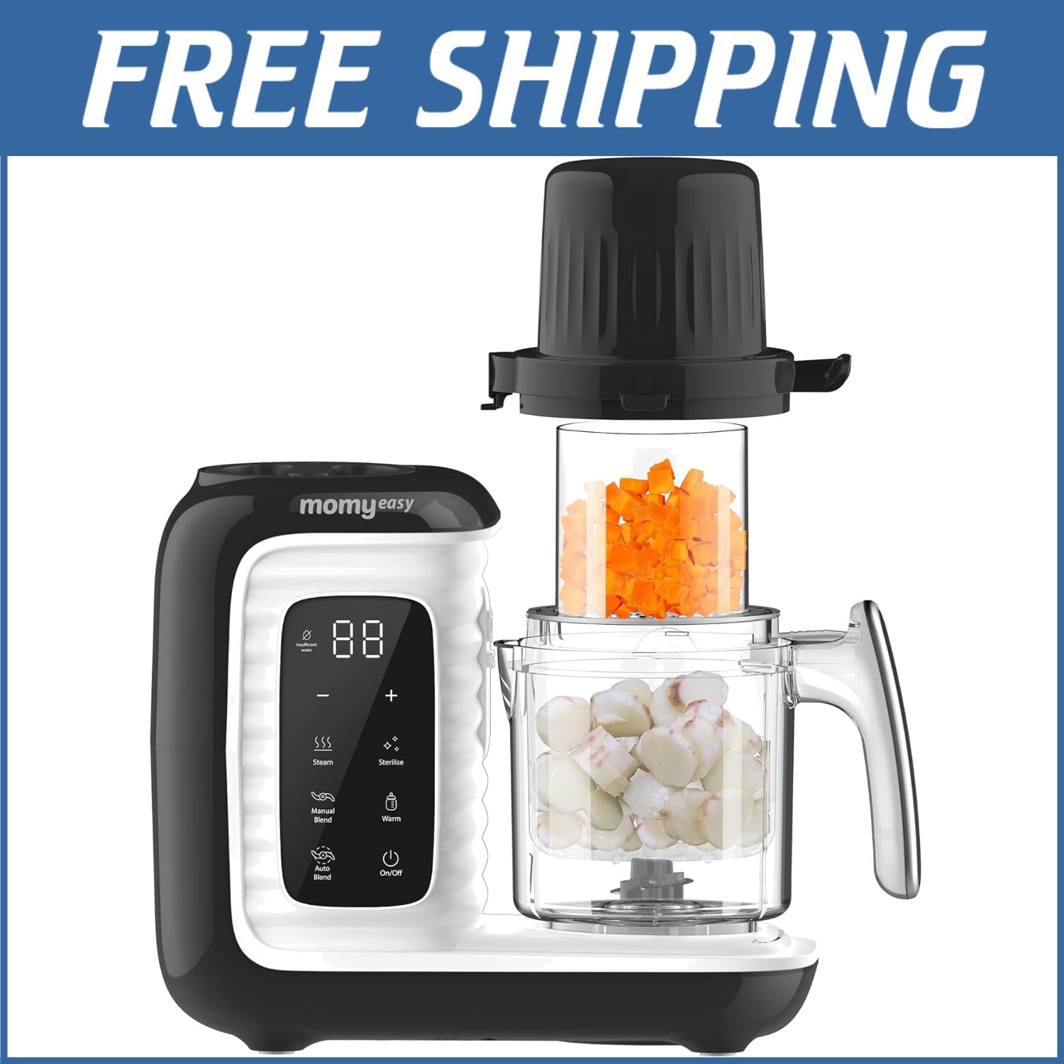 Smart Baby Food Maker & Steamer - All-in-One Blender Chopper for Easy Meal Prep